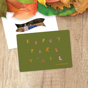 Cartes Pour Fêtes Annuelles Type de fête Olive Happy Fall Y'all