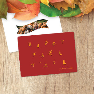 Cartes Pour Fêtes Annuelles Type de fête Red Happy Fall Y'all