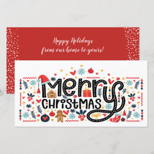 Cartes Pour Fêtes Annuelles Typographe de Merry Christmas