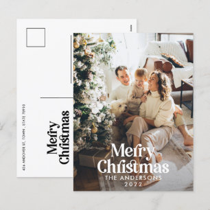 Cartes Pour Fêtes Annuelles Typographie botanique aquarelle élégante moderne