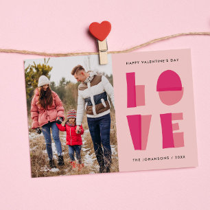 Cartes Pour Fêtes Annuelles Typographie d'amour moderne pour la Saint-Valentin