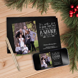 Cartes Pour Fêtes Annuelles Typographie de Noël rustique