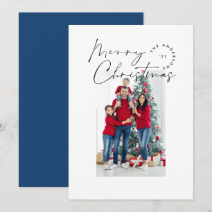 Cartes Pour Fêtes Annuelles Typographie de script moderne 1 photo Noël
