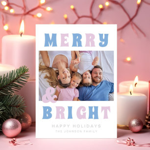 Cartes Pour Fêtes Annuelles Typographie Gras Merry And Bright