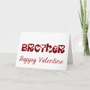 Cartes Pour Fêtes Annuelles Typographie mignonne Valentine de cupidon de frère