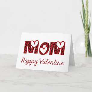 Cartes Pour Fêtes Annuelles Typographie mignonne Valentine de cupidon de maman