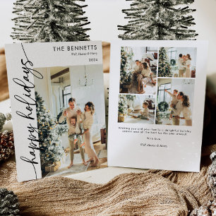 Cartes Pour Fêtes Annuelles Typographie moderne Joyeux Vacances Une photo