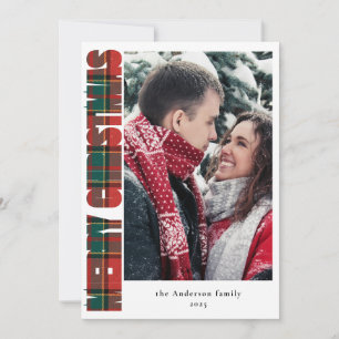 Cartes Pour Fêtes Annuelles Typographie moderne Noël rouge et vert