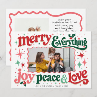 Cartes Pour Fêtes Annuelles Typographie Rétro Fantaisiste Photo Moderne Brilla