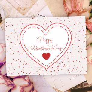 Cartes Pour Fêtes Annuelles Typographie Romantique Coeur Rouge Joyeux Jour des