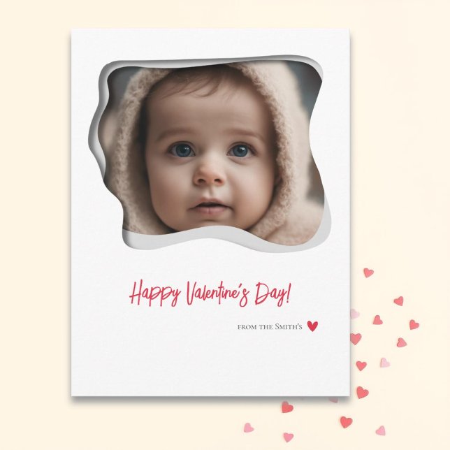 Cartes Pour Fêtes Annuelles Typographie rouge Saint Valentin Photo (Créateur téléchargé)
