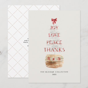 Cartes Pour Fêtes Annuelles Typographie rustique Arbre de Noël Élégant