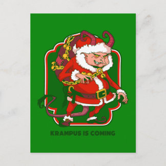 Cartes Pour Fêtes Annuelles ugly christmas krampus is coming funny
