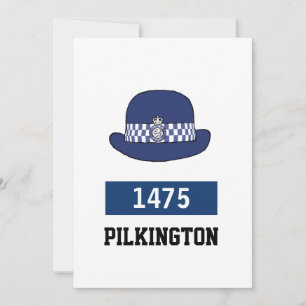 Cartes Pour Fêtes Annuelles UK Police Femme WPC Casquette - Ajouter le numéro 