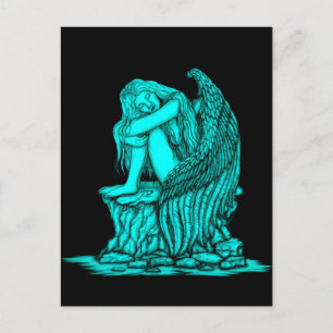 Cartes Pour Fêtes Annuelles Un ange endormi sur la pierre