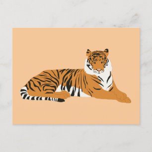 Cartes Pour Fêtes Annuelles Un animal tigre de la jungle