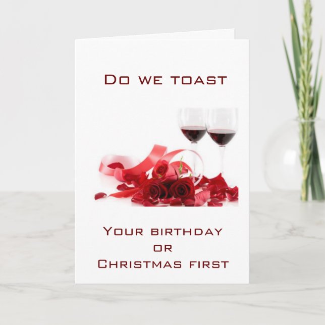 CARTES POUR FÊTES ANNUELLES UN ANNIVERSAIRE "SPÉCIAL" / NOËL SOUHAITER & TOAST (Devant)