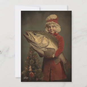 Cartes Pour Fêtes Annuelles Un appartement de remplacement de poisson de Noël