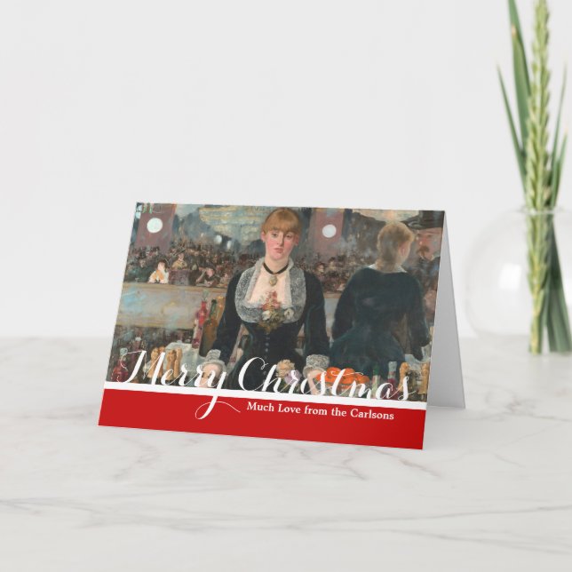 Cartes Pour Fêtes Annuelles Un bar aux Folies-Bergère Edouard Manet (Devant)