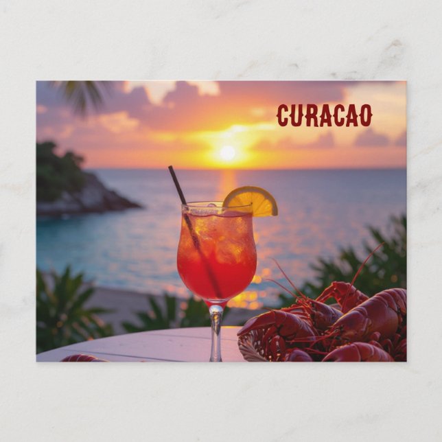 Cartes Pour Fêtes Annuelles Un bel après-midi à CURACAO (Devant)