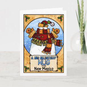 Cartes Pour Fêtes Annuelles Un Big Blustery Hug au Nouveau-Mexique