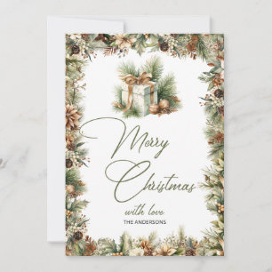 Cartes Pour Fêtes Annuelles Un cadeau de Noël doux d'inspiration nature