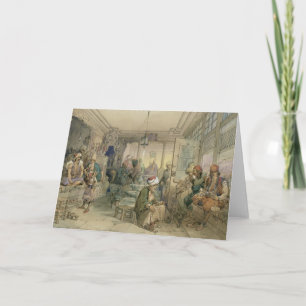 Cartes Pour Fêtes Annuelles Un café, Constantinople, 1854 (stylo et encre et