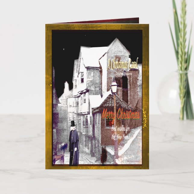 Cartes Pour Fêtes Annuelles Un Carol de Noël (Devant)