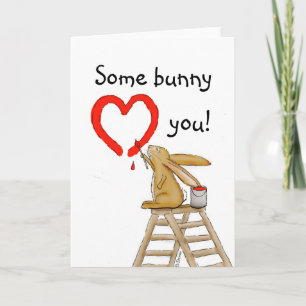 Cartes Pour Fêtes Annuelles Un certain lapin vous aime !