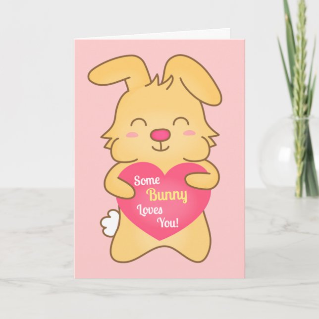 Cartes Pour Fêtes Annuelles Un certain lapin vous aime, humour mignon (Devant)