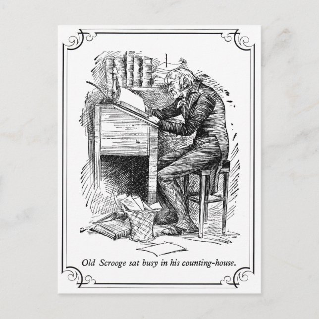 Cartes Pour Fêtes Annuelles Un chant de Noël : Vieux grippe-sou (Devant)