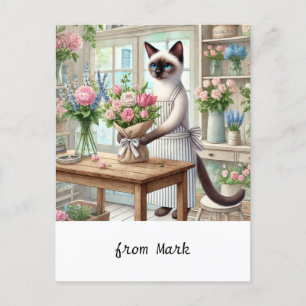 Cartes Pour Fêtes Annuelles Un chaton de charme arrange soigneusement la belle