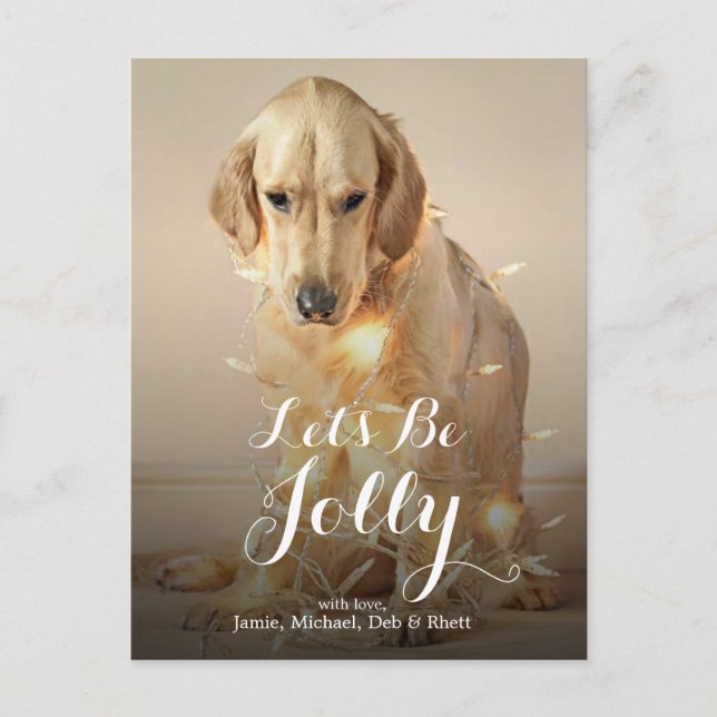 Cartes Pour Fêtes Annuelles Un chien de golden retriever (Devant)