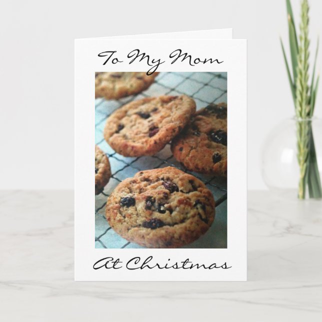 CARTES POUR FÊTES ANNUELLES UN COOKIE INTELLIGENT MOM=MERRY NOËL (Devant)