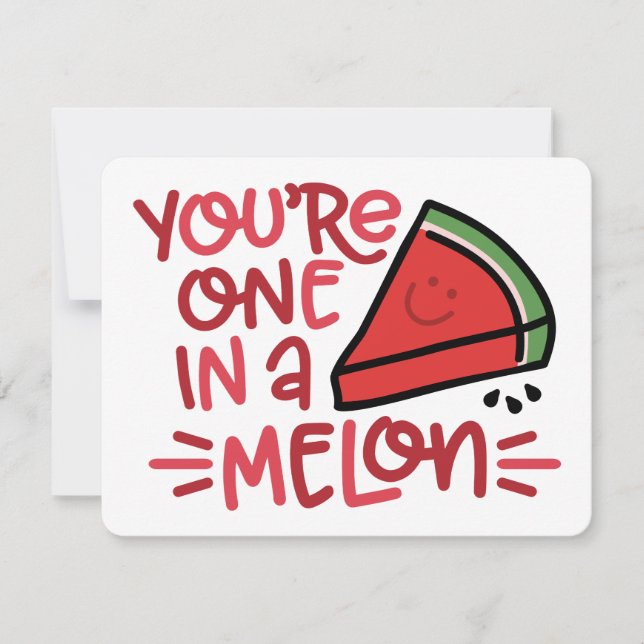 CARTES POUR FÊTES ANNUELLES UN DANS UN MELON (Devant)