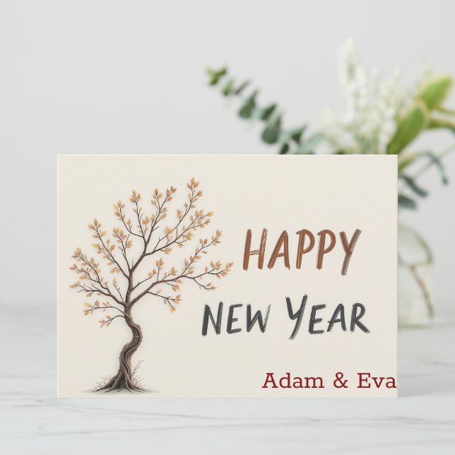 Cartes Pour Fêtes Annuelles Un doux Whisper du Nouvel An (Debout devant)
