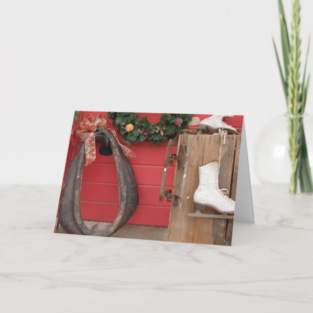 Cartes Pour Fêtes Annuelles Un écran de Noël occidental (Devant)