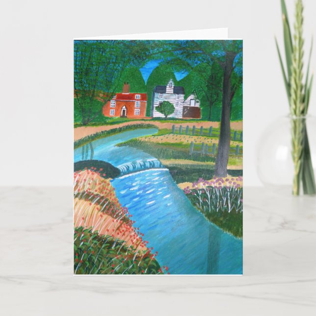 Cartes Pour Fêtes Annuelles Un flux de pays (Devant)