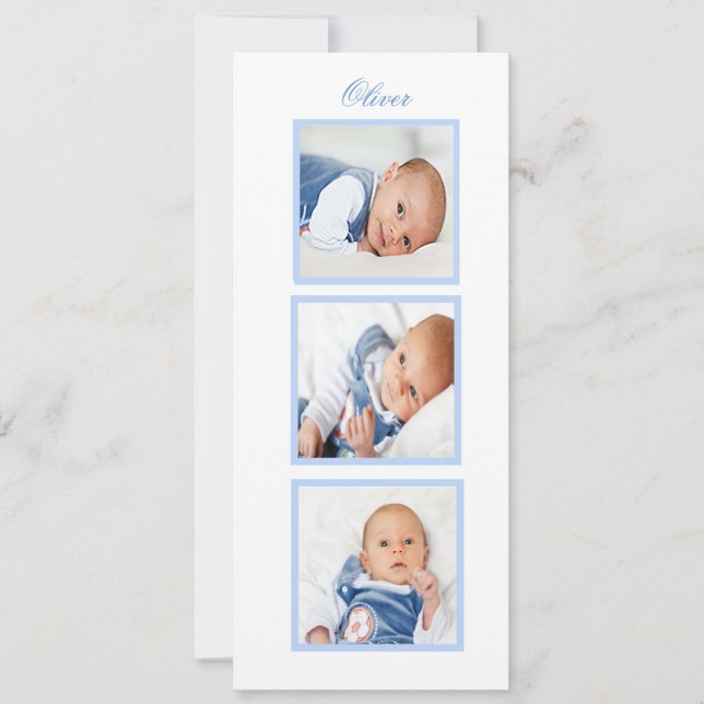 Cartes Pour Fêtes Annuelles Un garçon hébreu juif baptisé Photo Baby Invitatio (Devant)