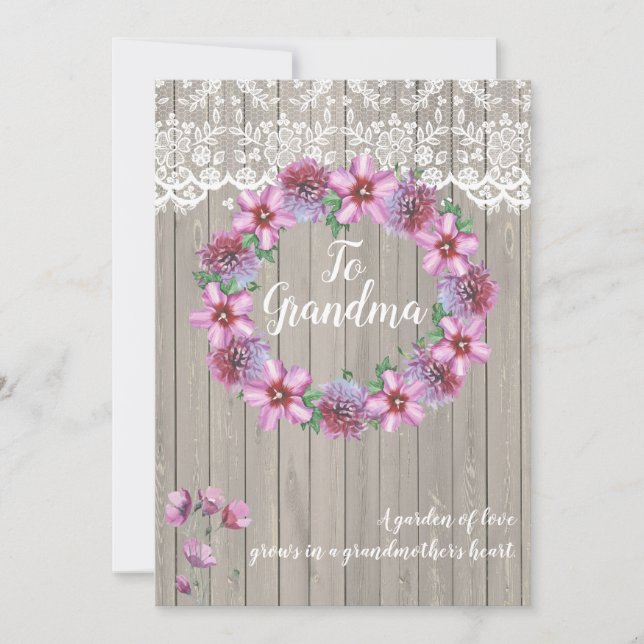 Cartes Pour Fêtes Annuelles Un jardin d'amour personnalisé (Devant)