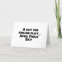 Un jour de jeu stupide... April Fools’ Day
