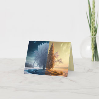 Cartes Pour Fêtes Annuelles Un jour en hiver