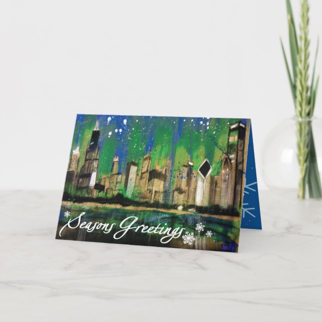 Cartes Pour Fêtes Annuelles Un Joyeuses Fêtes de Chicago (Devant)