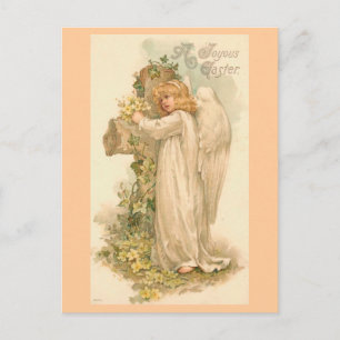 Cartes Pour Fêtes Annuelles Un joyeux ange de Pâques Pâques Vintage Pâques