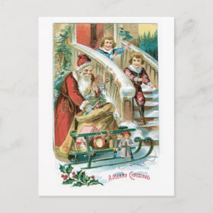 Cartes Pour Fêtes Annuelles Un joyeux Noël - Père Noël livre des jouets