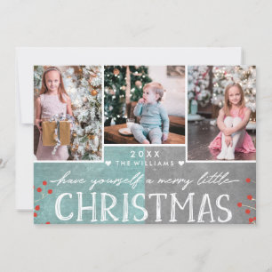 Cartes Pour Fêtes Annuelles Un joyeux petit collage photo de famille de Noël