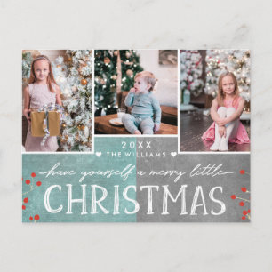 Cartes Pour Fêtes Annuelles Un joyeux petit collage photo de famille de Noël