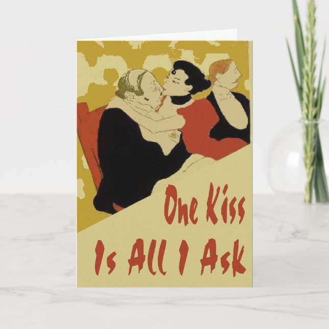 Cartes Pour Fêtes Annuelles Un Kiss Valentine (Devant)