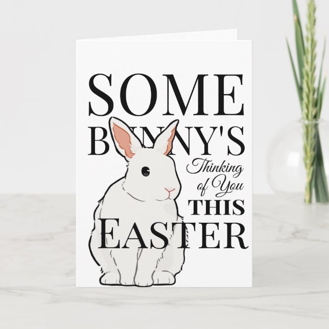 Cartes Pour Fêtes Annuelles Un lapin de Pâques pense à toi (Devant)