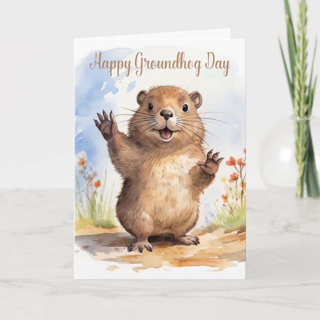 Cartes Pour Fêtes Annuelles Un mignon petit traîneau de fond avec l'ombre (Devant)